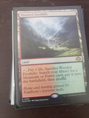 Magic the Gathering Wooded Foothills Modern Horizons 3 Regular Card