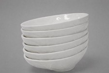 6 Wedgwood Countryware Avocado Cabbage Leaf Bowls Bone China Made in England