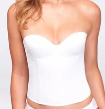 David's Bridal Strapless Seamless Corset Longline Bustier Bra 36D