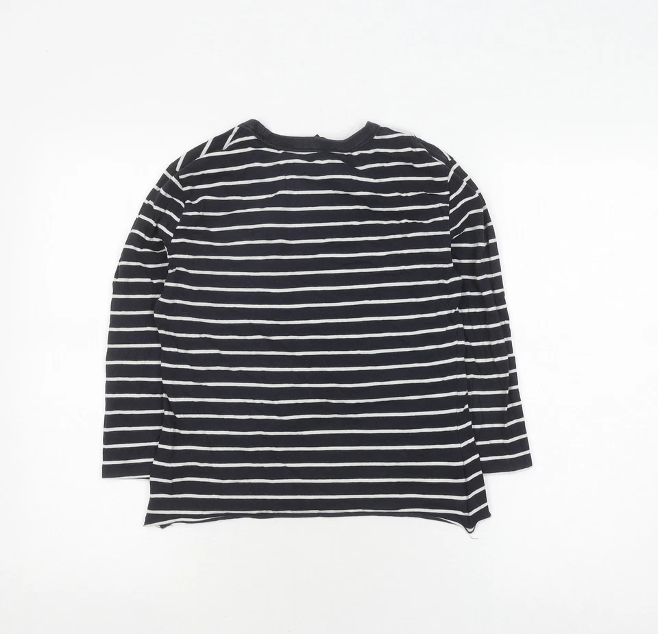 French Connection Women's Black Striped Pullover Jumper Size 12 - Image 2 of 4