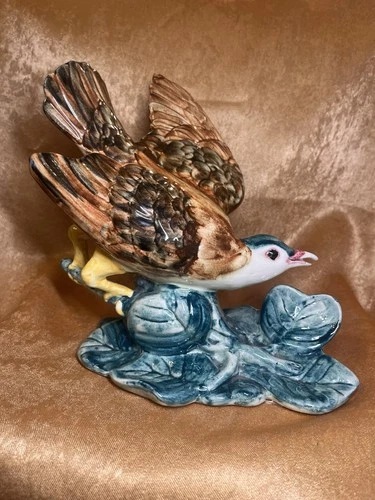Large STANGL Pottery Bird #3454 QUAIL DOVE-9 X 9 Inches-Signed  Vintage 1940s