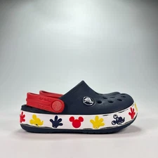 Crocs Fun Lab Mickey Lights Clog Navy Blue Lightweight Slip On Shoes Kids Size 8