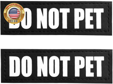 Do Not Pet Dog Patches, Reflective Removable Dog Tags for Service Vest Dog Harne