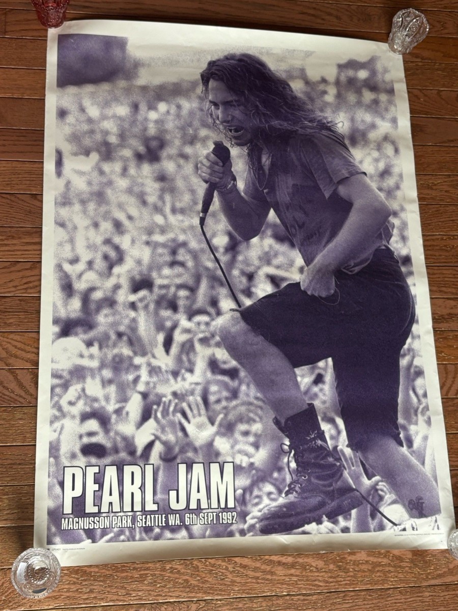 Original PEARL JAM Poster Magnusson Park Seattle Sept 1992 Eddie