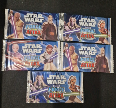 5x Star Wars  Force Attax Serie 1 Booster Deutsch 