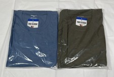 2-Pack TRUE CLASSIC Crew Neck Athletic Fit Tees, Men's Large, Blue  Green, NEW