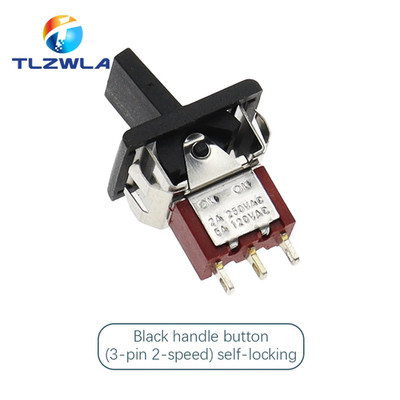 1PCS SH T80-R Series Mini Paddle Toggle Switch Square Snap-In Panel Mount 5A/125