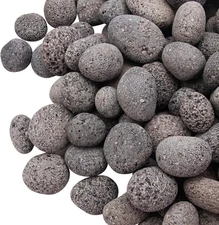 18 Pounds Black Lava Rocks for Fire Pit,Natural Lava Fire Stones,Volcanic Rock