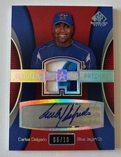 2004 SP Game Used All-Star Patches CARLOS DELGADO auto 3-colored patch 6/10 VHTF