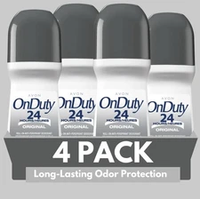 Avon On Duty Original 24H Roll-On Antiperspirant Deodorant, 2.6 fl oz (4-Pack)