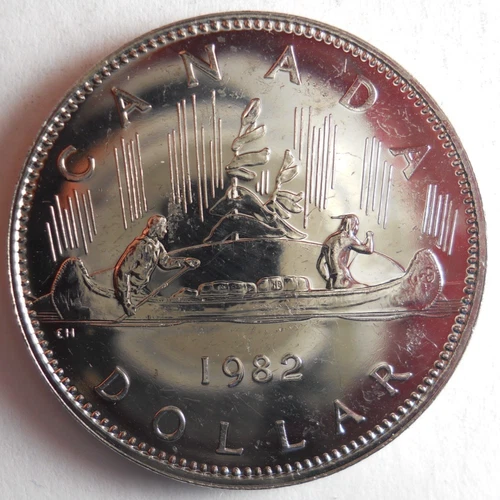 1982 CANADA DOLLAR - AU/UNC PROOF LIKE Coin - Lot M11