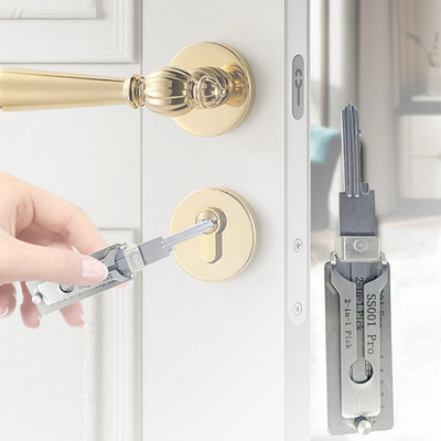 2-in-1 SS001 PRO Key Decoder Locksmith Tool Stainless Steel Lock Repair Kit