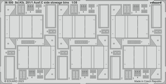 Eduard 36500 1/35 Sd.Kfz. 251/1 Ausf.C Seitliche StaukäSten FüR Academy-image