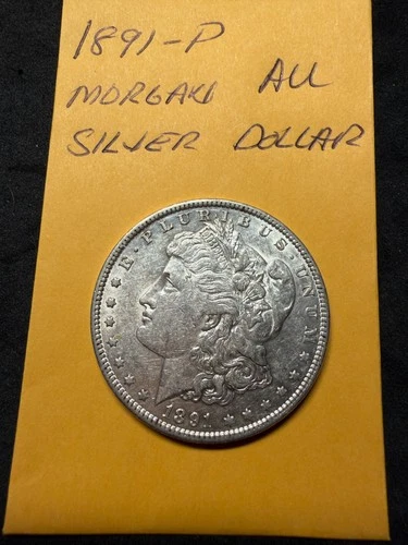 1891-P  Morgan Silver Dollar  AU