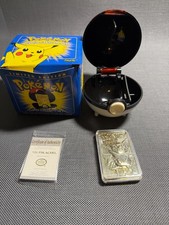 Pok&eacute;mon 23k Gold Plated Pikachu #25 Trading Card USED Ltd. Ed. Pokeball Case COA