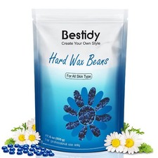 Bestidy Hard Wax Beads for Hair Removal, Waxing Beads for Coarse Hair, 500g Refi
