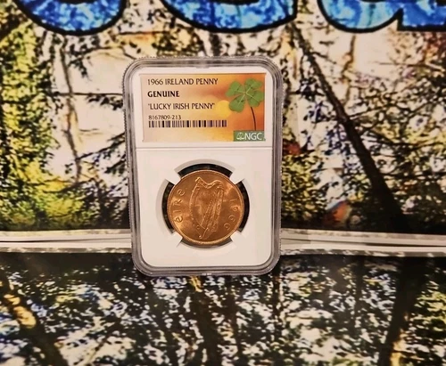 Lucky Irish Penny - NGC 1966 Ireland 1 Penny - Uncirculated - St. Patrick’s