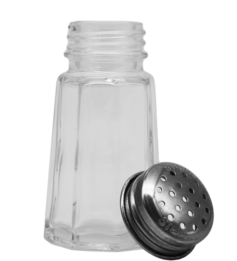 Set of Glass Salt and Pepper Shakers Dishwasher Safe eBay