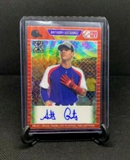 ANTHONY GUTIERREZ 2021 Leaf Pro Set Metal Red Crystals Auto RC - PACK FRESH!