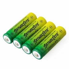 Skywolfeye 14500 Battery 1200mAh 3.7V Rechargeable Cell Batteries Charger Lot