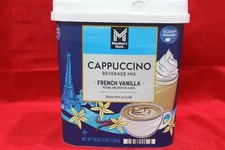 BRAND NEW MEMBERS MARK FRENCH VANILLA CAPPUCCINO BEVERAGE MIX 48 oz TERRIFIC BUY