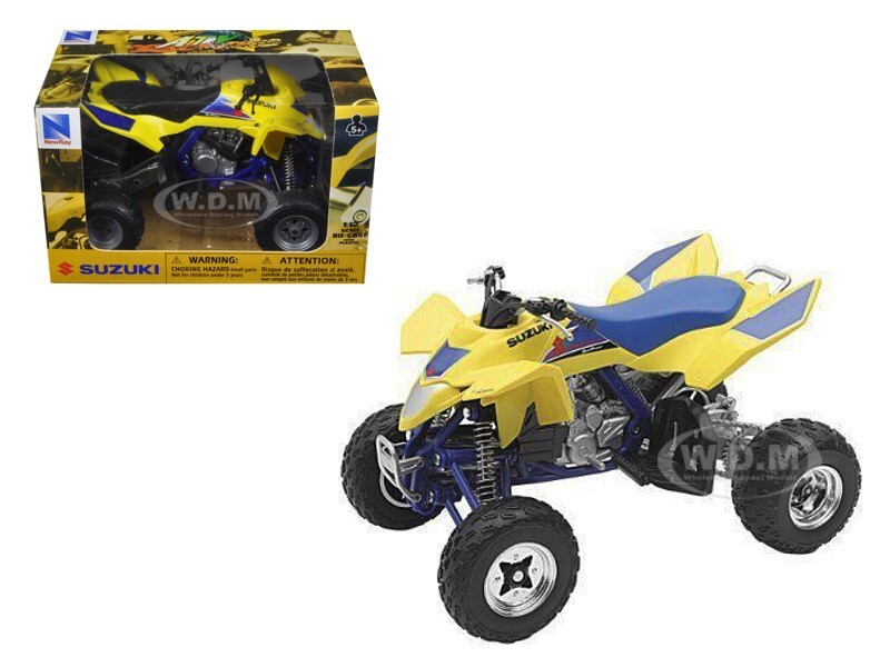 SUZUKI QUAD RACER R450 ATV YELLOW 1/12 DIECAST MODEL BY NEW RAY