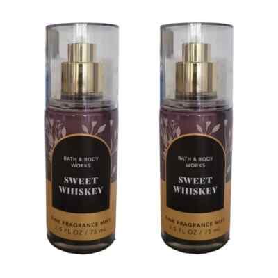 2 X Bath Body Works SWEET WHISKEY Fine Fragrance Mist ~ 2.5 oz TRAVEL SIZE