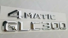 Set For GLC300 + 4matic mercedes REAR TRUNK NAMEPLATE BADGE EMBLEM letters