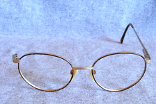 made in japan matt gold eyeglasses frame front 52-18-145