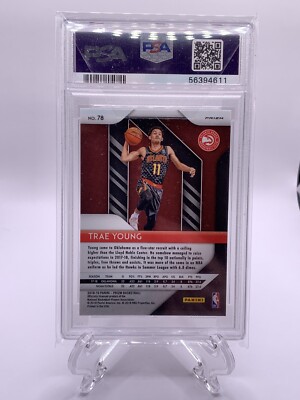 TRAE YOUNG 2018 Panini Prizm Silver Rookie RC #78 PSA 9