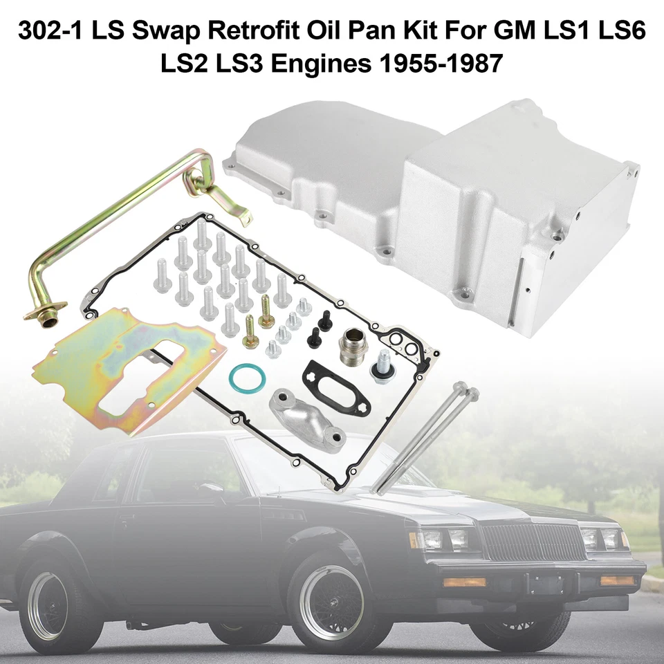 302-1 LS Swap Retrofit Oil Pan Kit 81074 For GM LS1 LS6 LS2 LS3 Engines 55-1987 - image 2 of 4