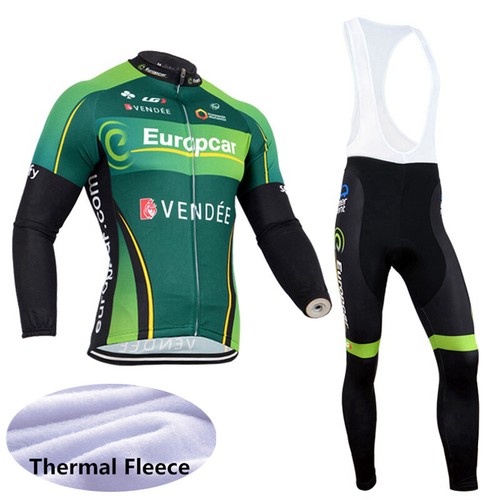 Men Winter Cycling Jersey Bib Pants Set Thermal Fleece Bike Outfits Bicycle Wear - Picture 33 of 54