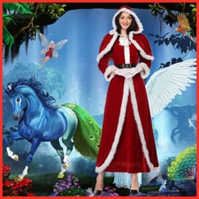 Christmas Party Adult Women Santa Claus Dress Uniform Costume Cosplay