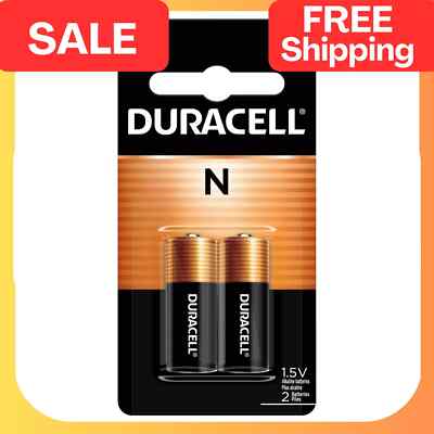 Duracell N 1.5V Alkaline Battery 2 Count Pack, LR1, E90, MN9100, and 910A