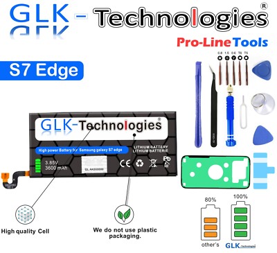 GLK-TECHNOLOGIES für Samsung Galaxy S7 EDGE  S 7 EDGE AKKU Battery  P R O  NEU