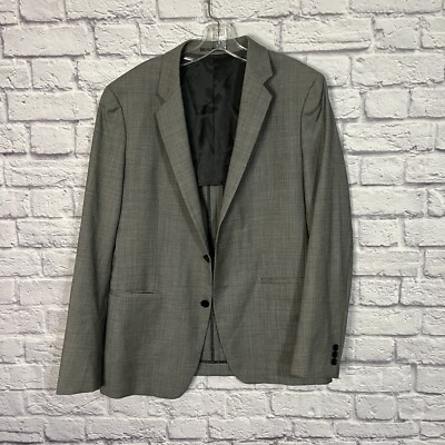 $495 THEORY KRIS HL SIGNATURE TRIM FIT WOOL BLAZER SPORT COAT IN GRAY SIZE  42