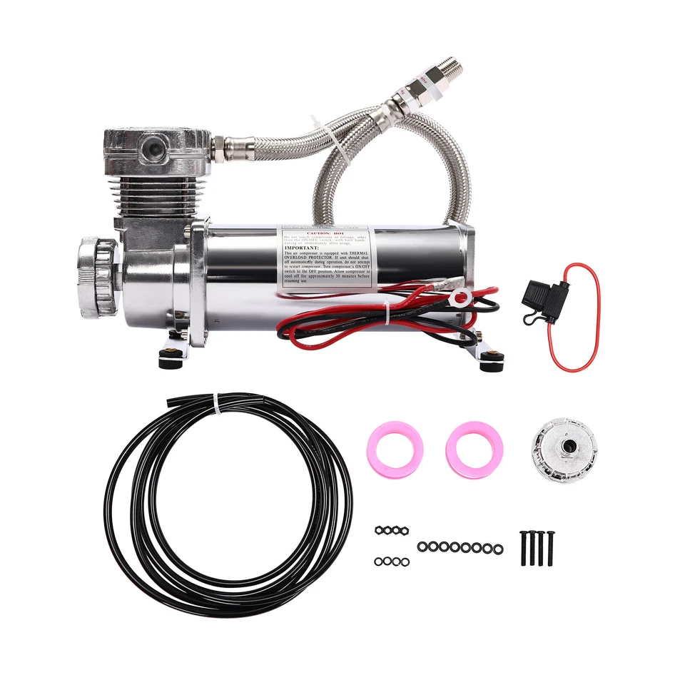 Air Compressor Kit Universal Heavy Duty Air Ride Suspension Compressor 200PSI - Image 2 of 4