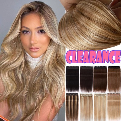 Clip in 100% Remy Echthaar Extensions Haarverlängerung Echt Haarteil Ein Tressen
