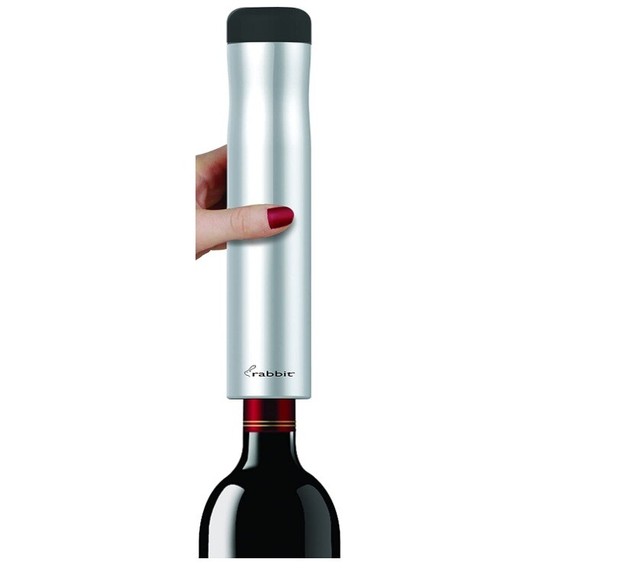 Rabbit Automatic Electric Corkscrew Wine Bottle Opener Silver for sale