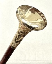 Vintage Antique 19C Gold Filled Top Fancy Swagger Knob Walking Stick Cane