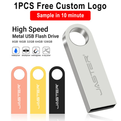 Free logo metal mini USB2.0 flash drive gift pen drive Real capacity thumb drive