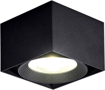 10cm Quadratisch 10W LED 4000K Verstellbar Aluminium Deckenleuchte Strahler - Schwarz