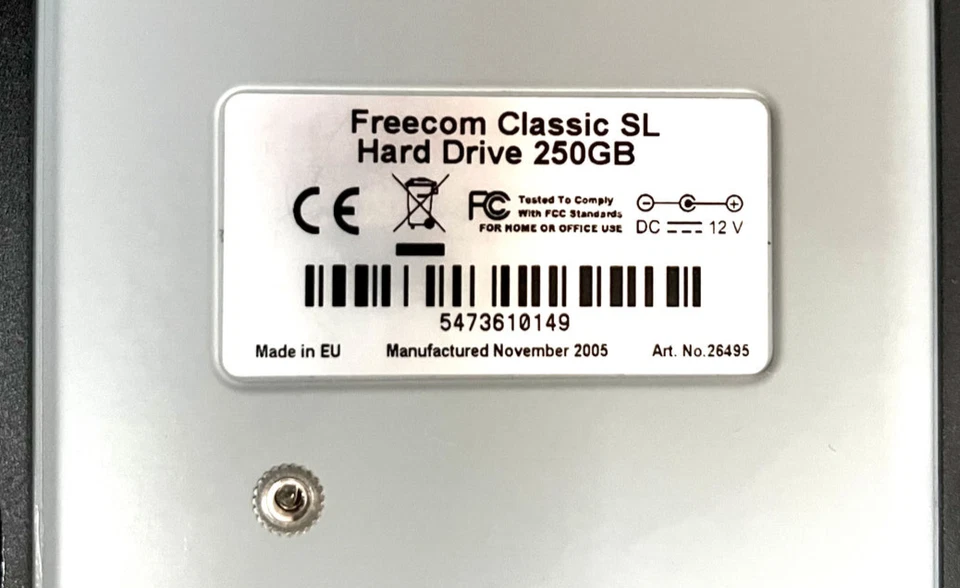 Externe HDD, Freecom Classic SL Hard Drive 250 GB mit Netzteil, Anschluß USB 2 - Bild 3 von 4