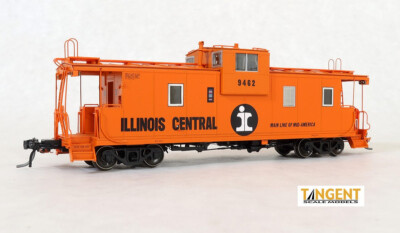 Tangent Illinois Central Orange IC Centralia Steel Wide Vision Caboose 60210 HO
