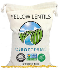 Lentejas amarillas certificadas sin residuos de glifosato | 4 lb | Project Non-OGM Verifi