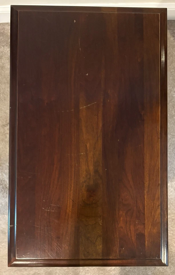 Crescent Furniture Vintage Solid Cherry Silver Chest or Jewelry Armoire - Image 3 of 4