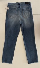 NWT 99 Nicole Miller Jeans 10/30 SOHO High Rise Straight Slim Medium Wash Denim