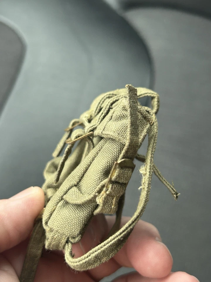 Mochila de campo de lona vintage década de 1960 GI Joe para figuras de ação de 12 pol. feita no Japão - Imagem 4 de 4