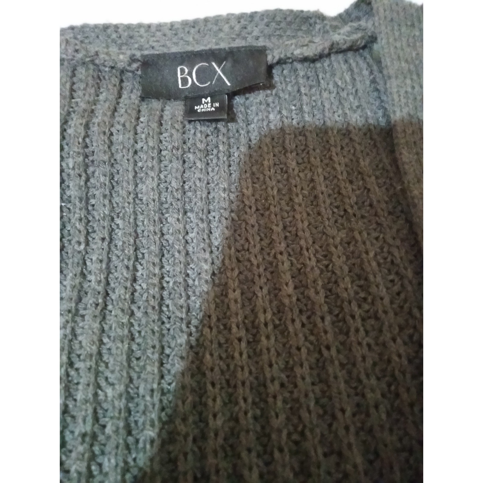 BCX Ribbed Knit Color Block Over Sized Open Front… - image 8