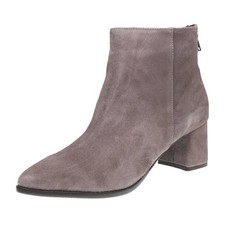 L'amour Tronchetti In Pelle Con Cerniera Sabbia - Donna Scarpe Tronchetti